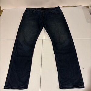 Mavi Athletic Denim Jake Slim Leg Blue Jeans Men’s Size 36x32 Dark Wash